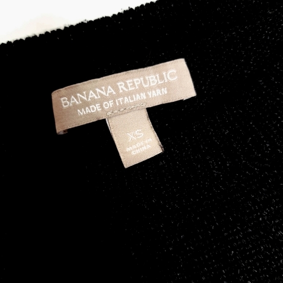Banana Republic Italian Yarn Women's XS Black Long Sleeve Pullover Sweater - Picture 3 of 9